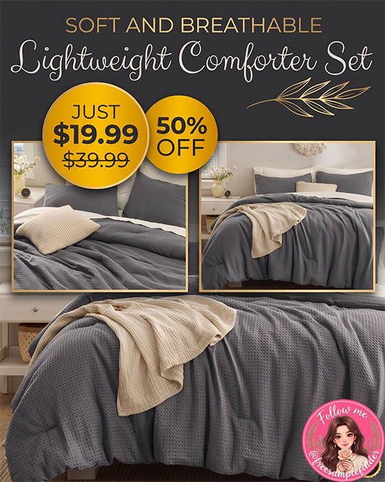 Lightweight Comforter Set Only $19.99 (Regularly $39.99)