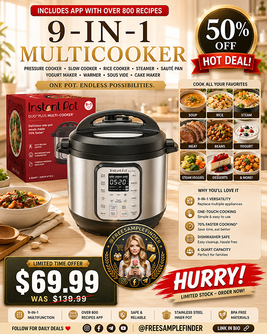 9-in-1 Multicooker Only $69.99 (Regularly $139.99)