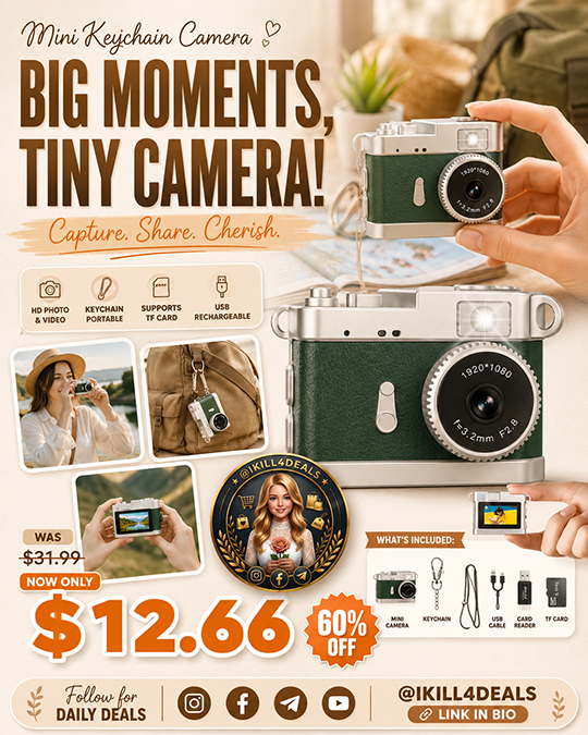 Mini Keychain Camera Only $12.66 (Regularly $31.99)