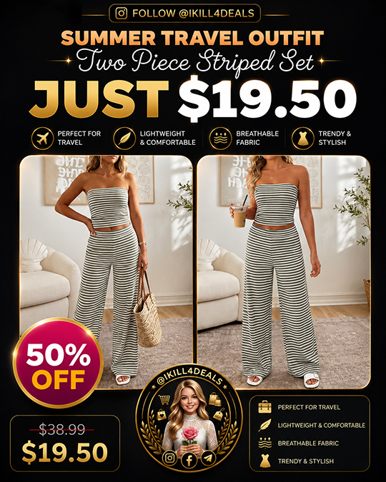 Two Piece Striped Set Only $19.50 (Regularly $38.99)