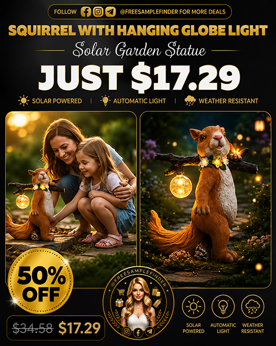 Solar Garden Statue Only $17.29 (Regularly $34.58)