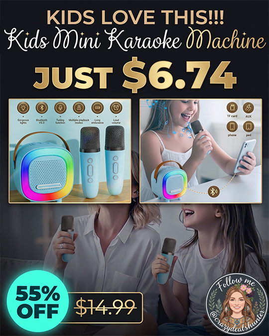 Kids Mini Karaoke Machine Only $6.74 (Regularly $14.99)