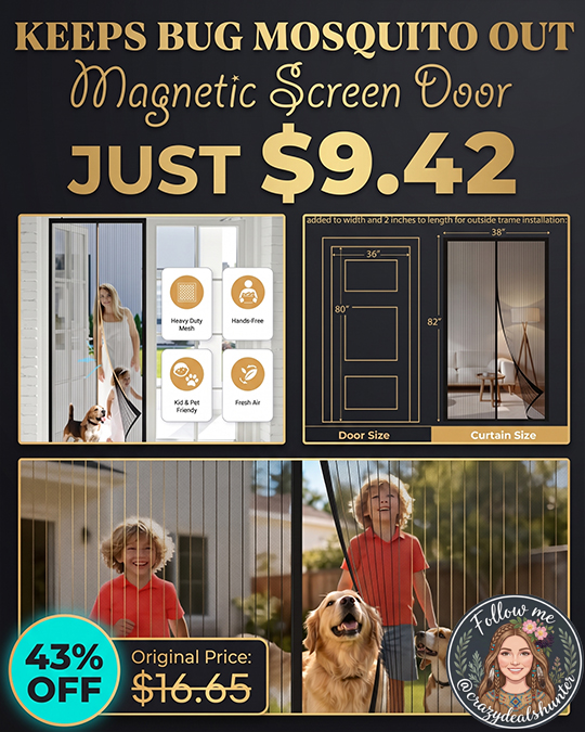 Magnetic Screen Door Only $9.42 (Regularly $16.65)
