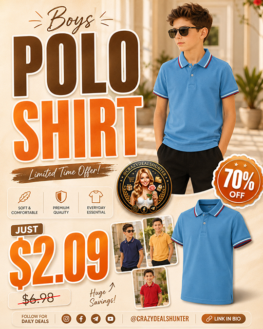 Boys Polo Shirt Only $2.09 (Regularly $6.98)