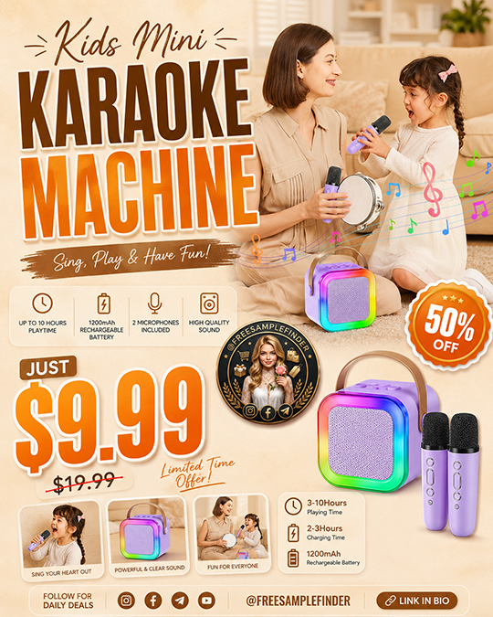 Kids Mini Karaoke Machine Only $9.99 (Regularly $19.99)