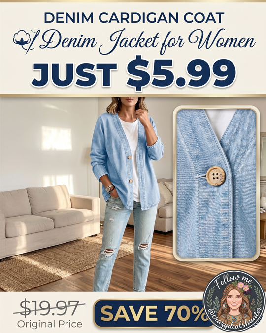 Denim Jacket for Women Only $5.99 (Regularly $19.97)