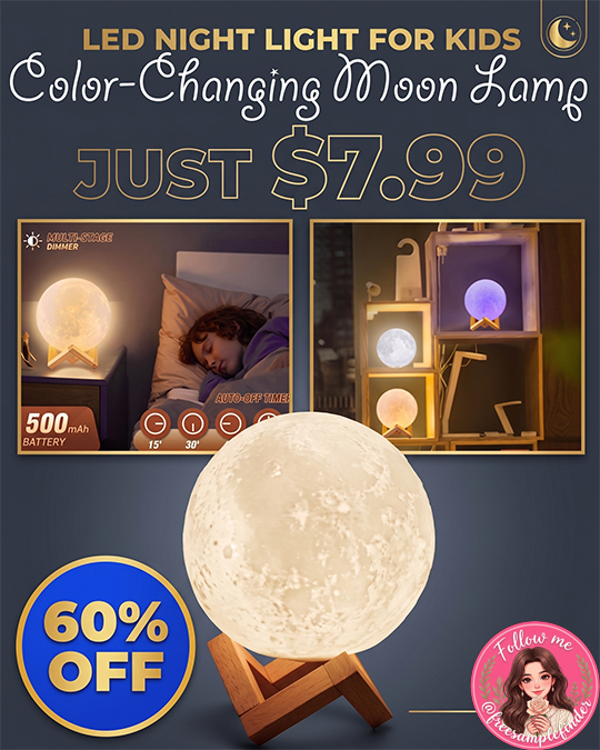 Color-Changing Moon Lamp Only $7.99 (Regularly $19.99)