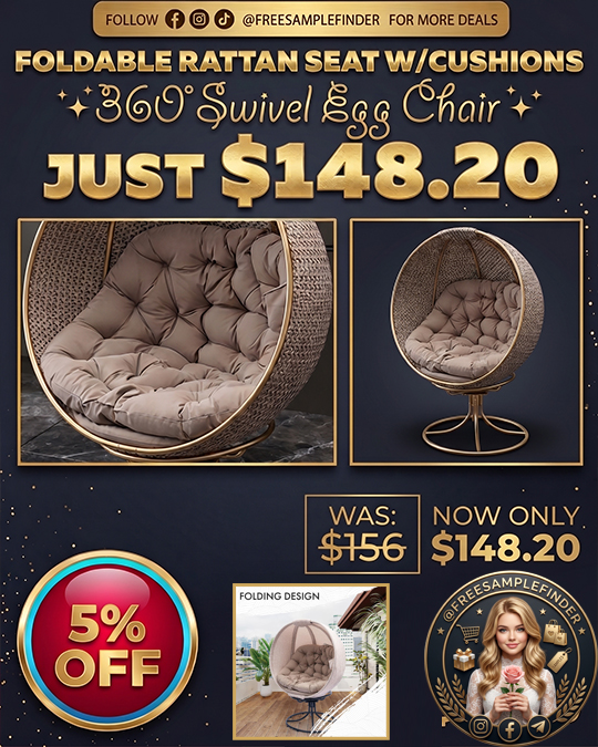 360 Swivel Egg Chair Only $148.20 (Regularly $156)