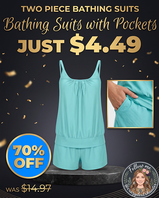 Bathing Suits with Sporty Pockets Only $4.49 (Regularly $14.97)