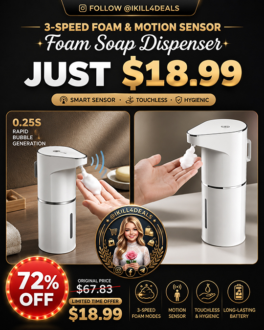 Foam Soap Dispenser Only $18.99 (Regularly $67.83)