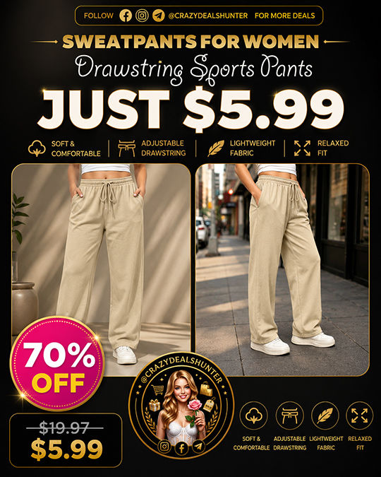 Drawstring Sports Pants Only $5.99 (Regularly $19.97)