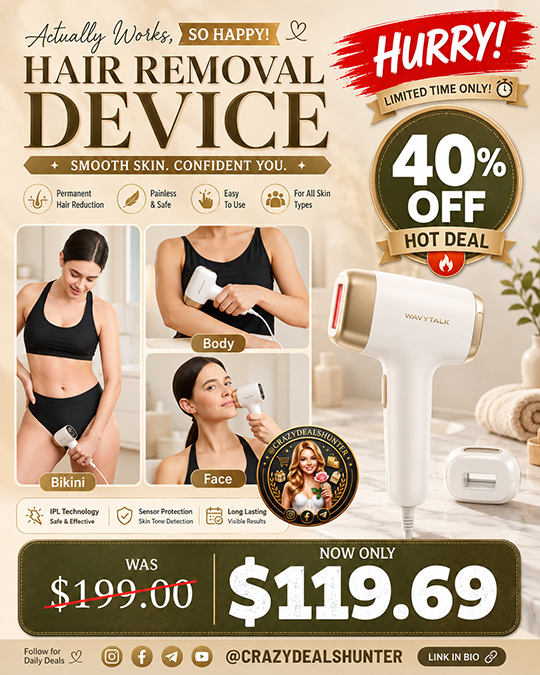 Hair Removal Device Only $119.69 (Regularly $199)