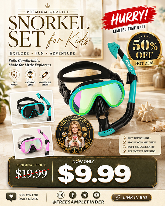 Snorkel Set for Kids Only $9.99 (Regularly $19.99)