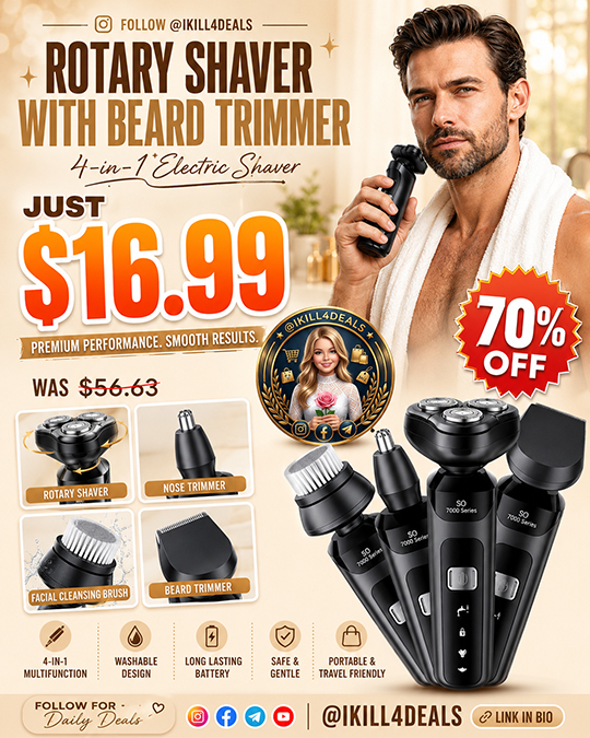 4-in-1 Electric Shaver Only $16.99 (Regularly $56.63)