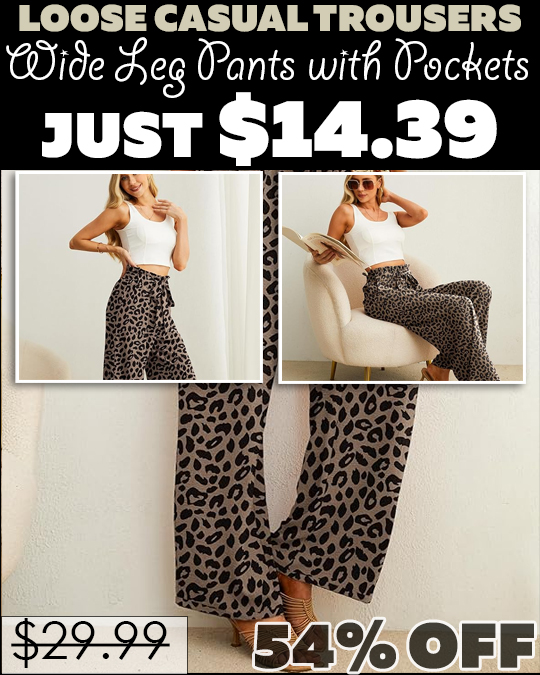 Wide Leg Pants with Pockets Only $14.39 (Regularly $29.99)