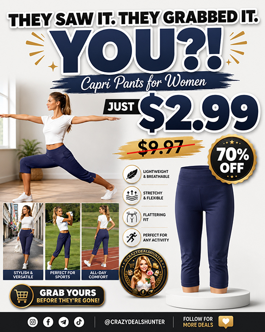 Capri Pants for Women Only $2.99 (Regularly $9.97)