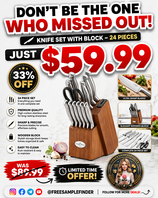 Knife Set with Block - 14 Pieces Only $59.99 (Regularly $89.99)