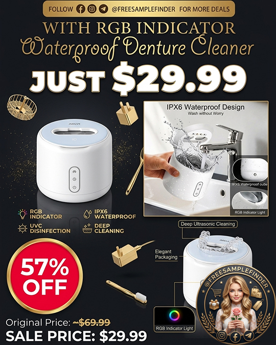 Waterproof Denture Cleaner Only $29.99 (Regularly $69.99)
