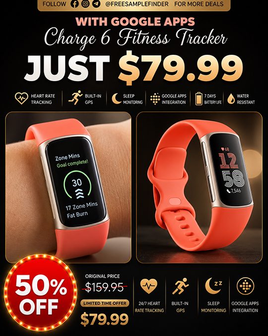 Charge 6 Fitness Tracker Only $79.99 (Regularly $159.95)