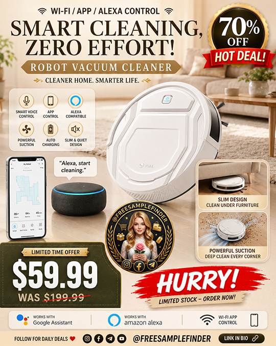 Robot Vacuum Cleaner Only $59.99 (Regularly $199.99)