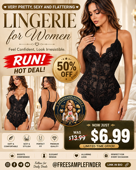 Lingerie for Women Only $6.99 (Regularly $13.99)