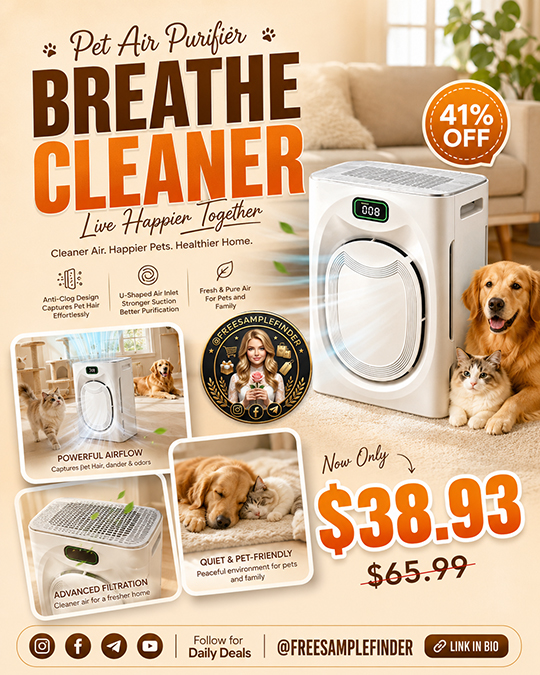 Pet Air Purifier Only $38.93 (Regularly $65.99)