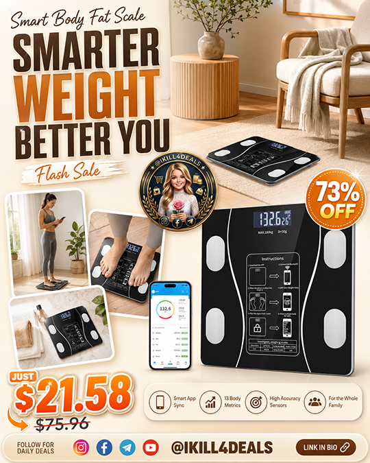 Smart Body Fat Scale Only $21.58 (Regularly $79.96)