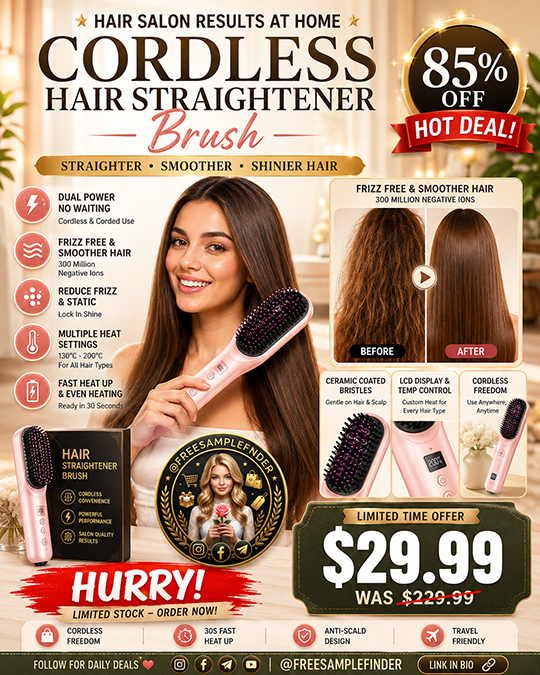 Cordless Hair Straightener Only $29.99 (Regularly $229.99)