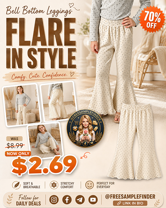 Bell Bottom Leggings Only $3.89 (Regularly $12.97)