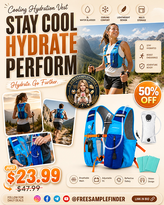 Cooling Hydration Vest Only $23.99 (Regularly $47.99)