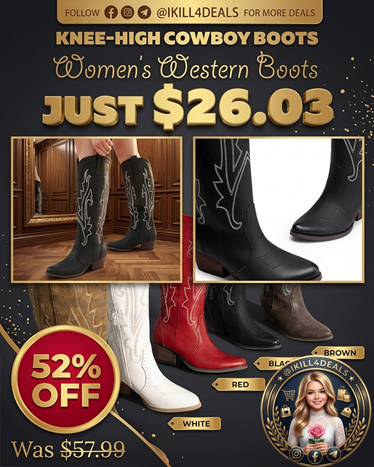 Women’s Western Boots Only $26.03 (Regularly $57.99)