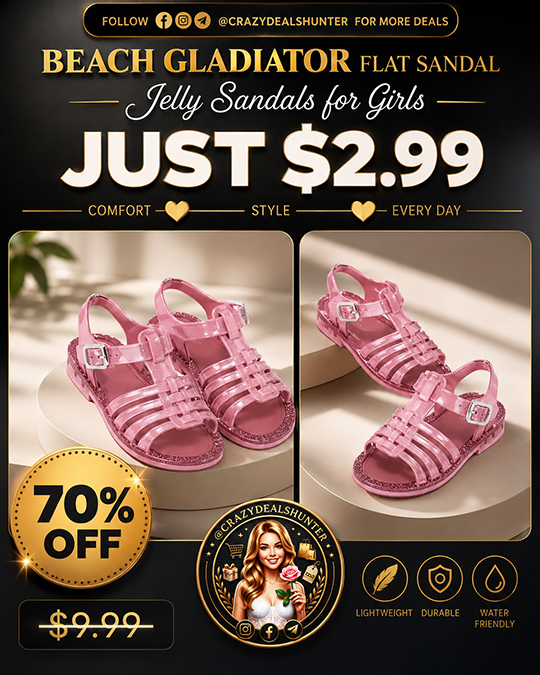 Jelly Sandals for Girls Only $2.99 (Regularly $9.99)