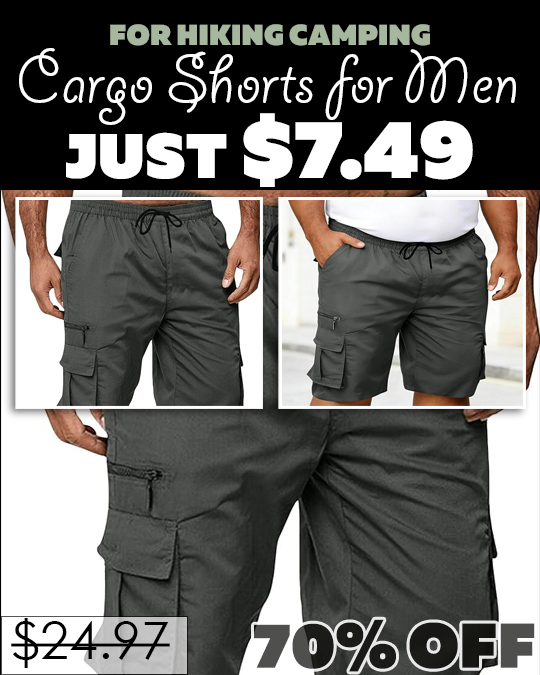 Cargo Shorts for Men Only $7.49 (Regularly $24.97)