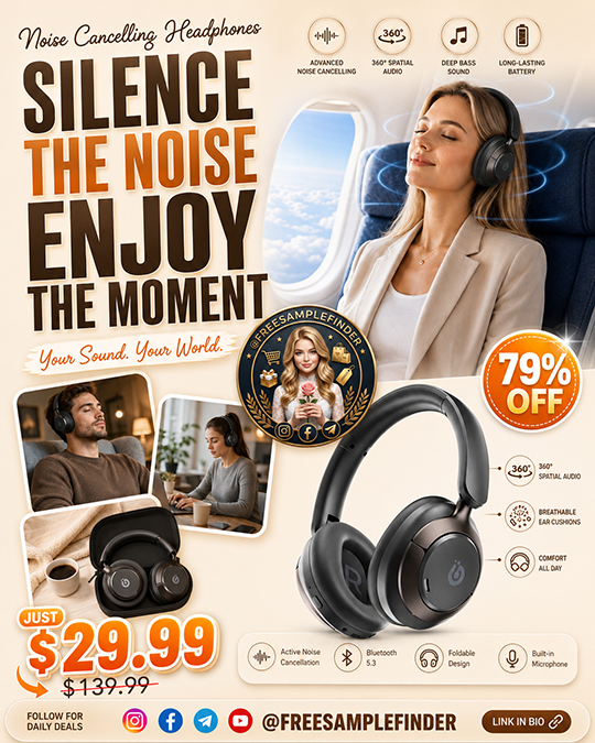 Noise Cancelling Headphones Only $29.99 (Regularly $139.99)