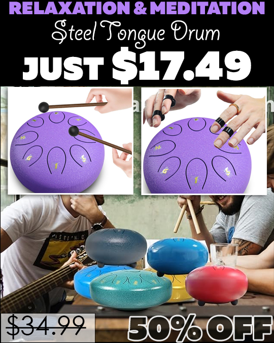 Steel Tongue Drum Only $17.49 (Regularly $34.99)