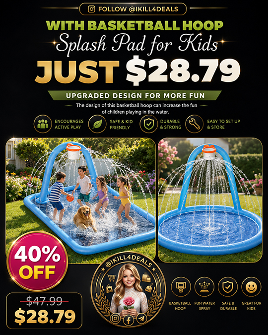 Splash Pad for Kids Only $28.79 (Regularly $47.99)