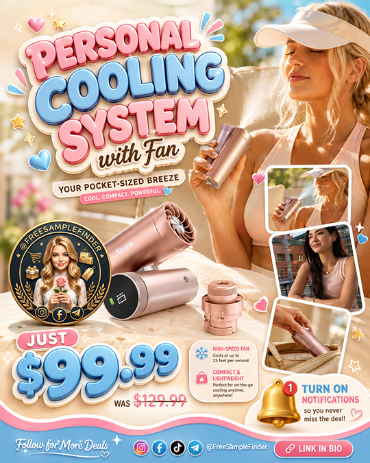 Personal Cooling System with Fan Only $99.99 (Regularly $129.99)