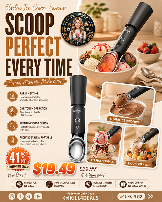 Electric Ice Cream Scooper Only $19.49 (Regularly $32.99)
