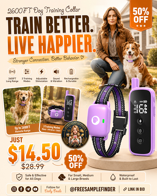 2600FT Dog Training Collar Only $14.50 (Regularly $28.99)