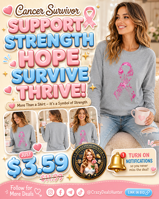 Cancer Survivor Support Shirts Only $3.59 (Regularly $11.99)