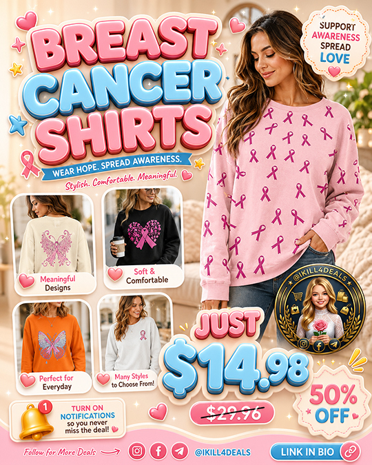 Breast Cancer Shirts Only $14.98 (Regularly $29.96)